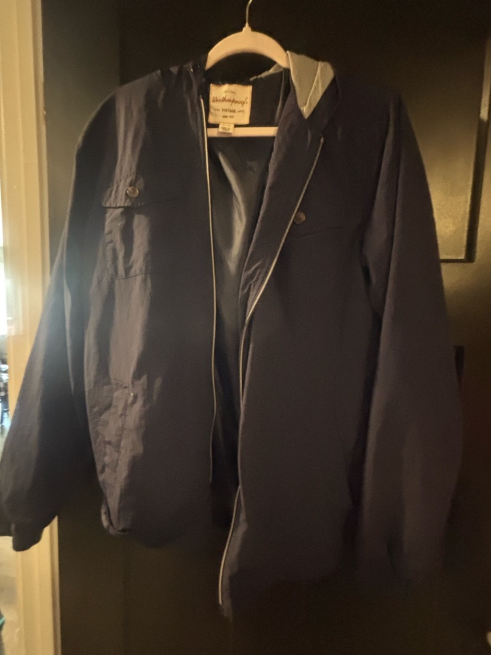 Weatherproof Men's Navy Lightweight Hooded Jacket